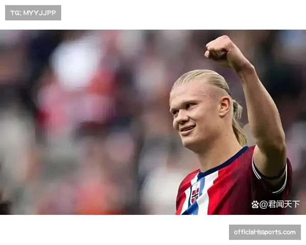 哈兰德破门后指向看台，延续枪手克星本色